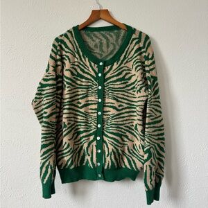 Zebra print cardigan